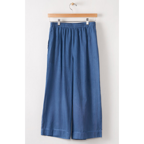 Voile Lightweight Pull-On Layering Culottes - Ink blue Voile Lightweight Pull-On Layering Culottes - Ink blue
