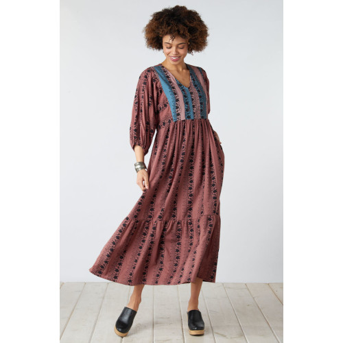 Zahara Blouson Maxi Dress - Ambrosia/Multi Zahara Blouson Maxi Dress - Ambrosia/Multi
