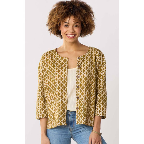 Ruma Cotton Jersey Cardigan - Algae green Ruma Cotton Jersey Cardigan - Algae green