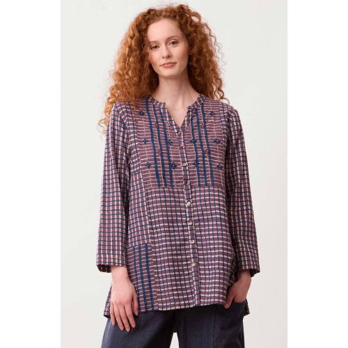 Shaily Button-Down Kurta - Smoky lavender Shaily Button-Down Kurta - Smoky lavender